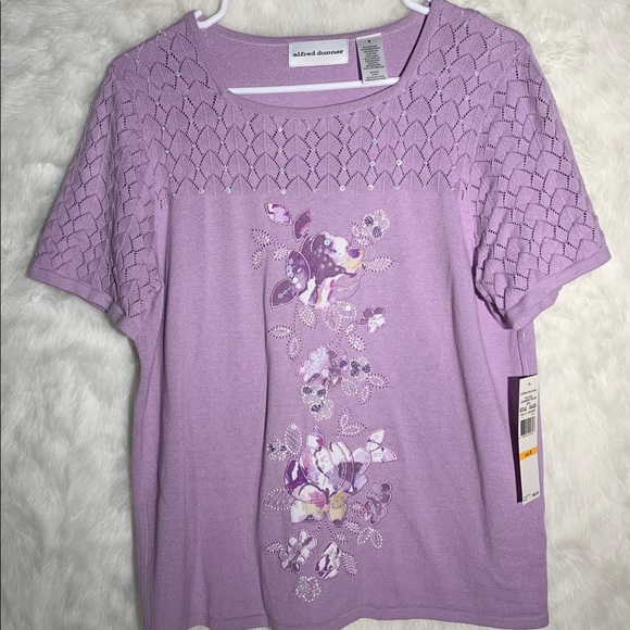 NWT Alfred Dunner 2 Tops Size Small Floral Shirts - Picture 9 of 14